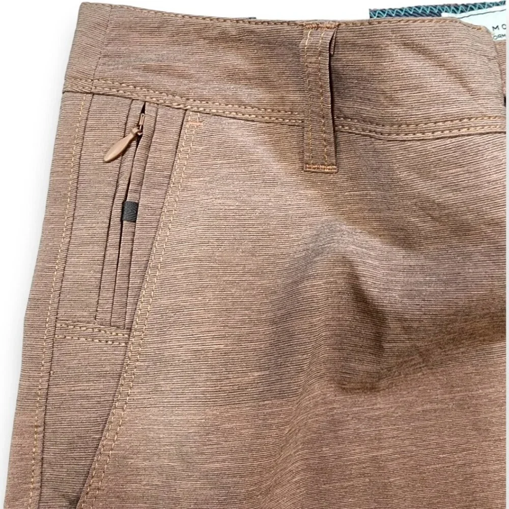 7 Diamonds Performance Hybrid Shorts Coral Colorblock Stretch Size 29